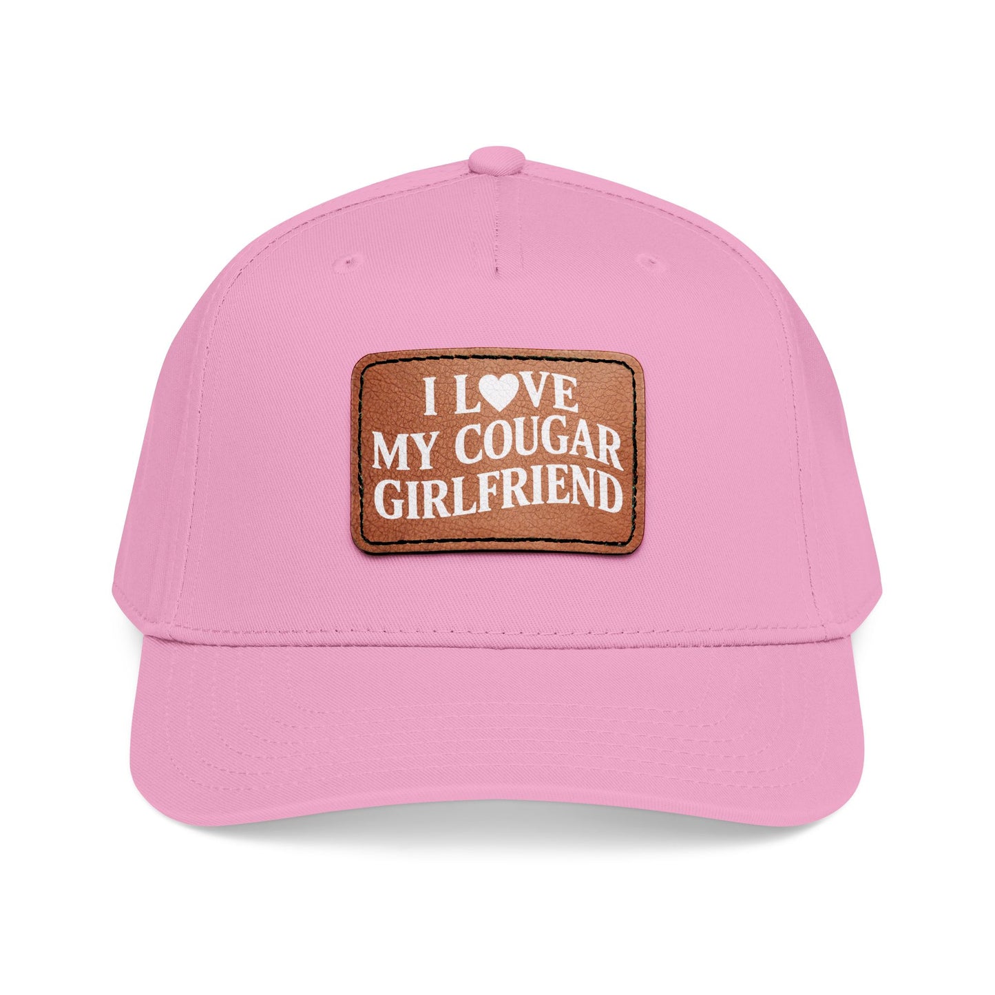 I My Cougar Girlfriend Leather Patch Hat
