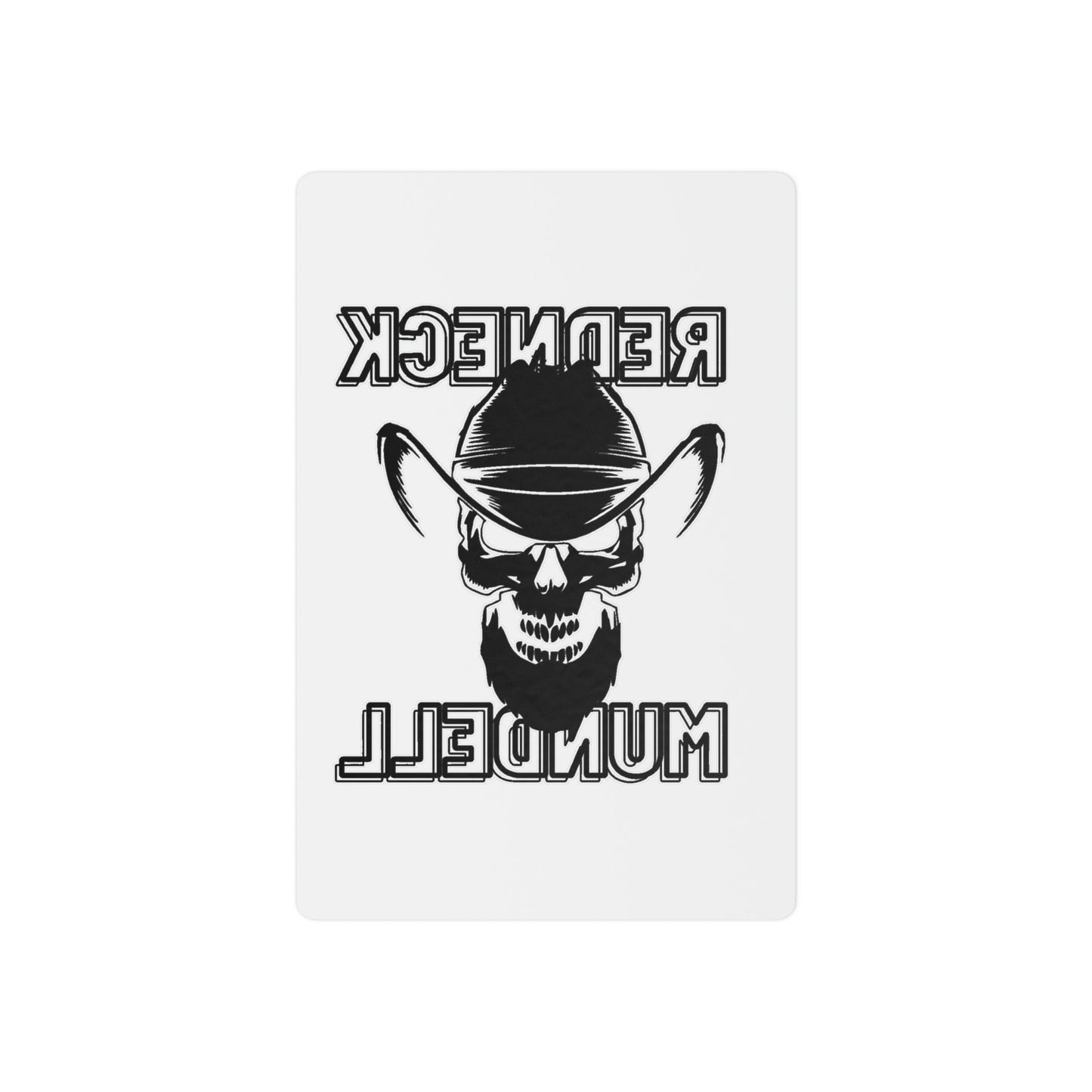 Temporary Tattoo — “Redneck Mundell” Skull Cowboy Design