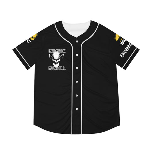 Men's Baseball Jersey - Redneck Mundell with Skull Design