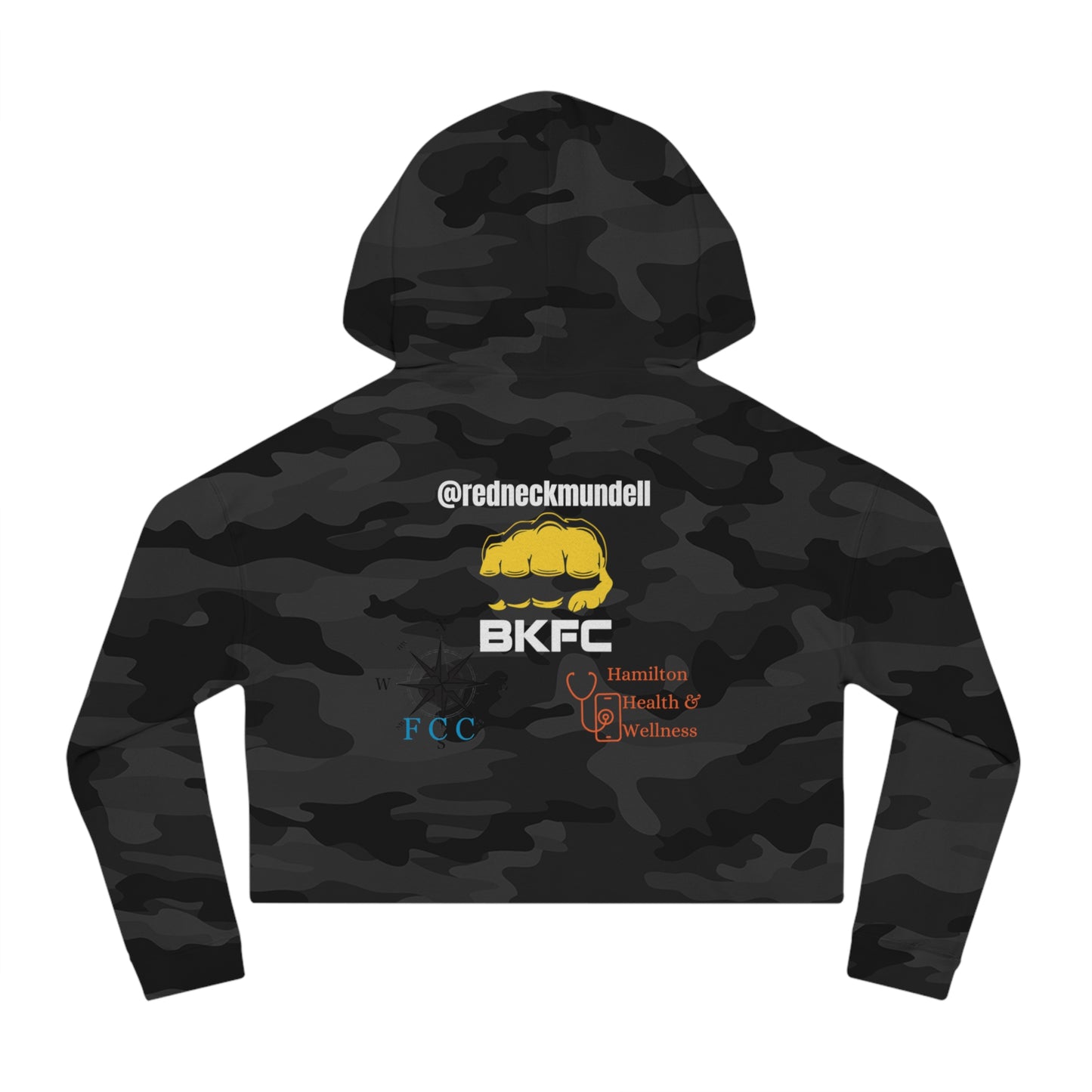 Camo Ladies Cropped Hoodie